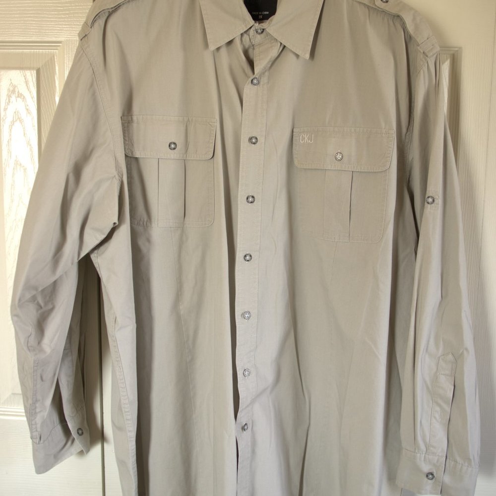 Men's Calvin Klein Lightweight Long Sleeve Shirt - 2XL